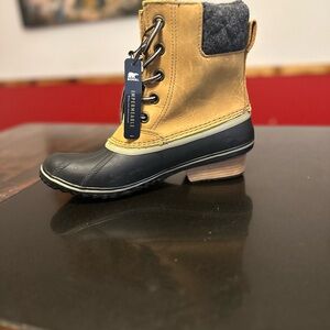 New SOREL Slimpack Lace II 2 Waterproof Leather Boots Elk New Size 9.5